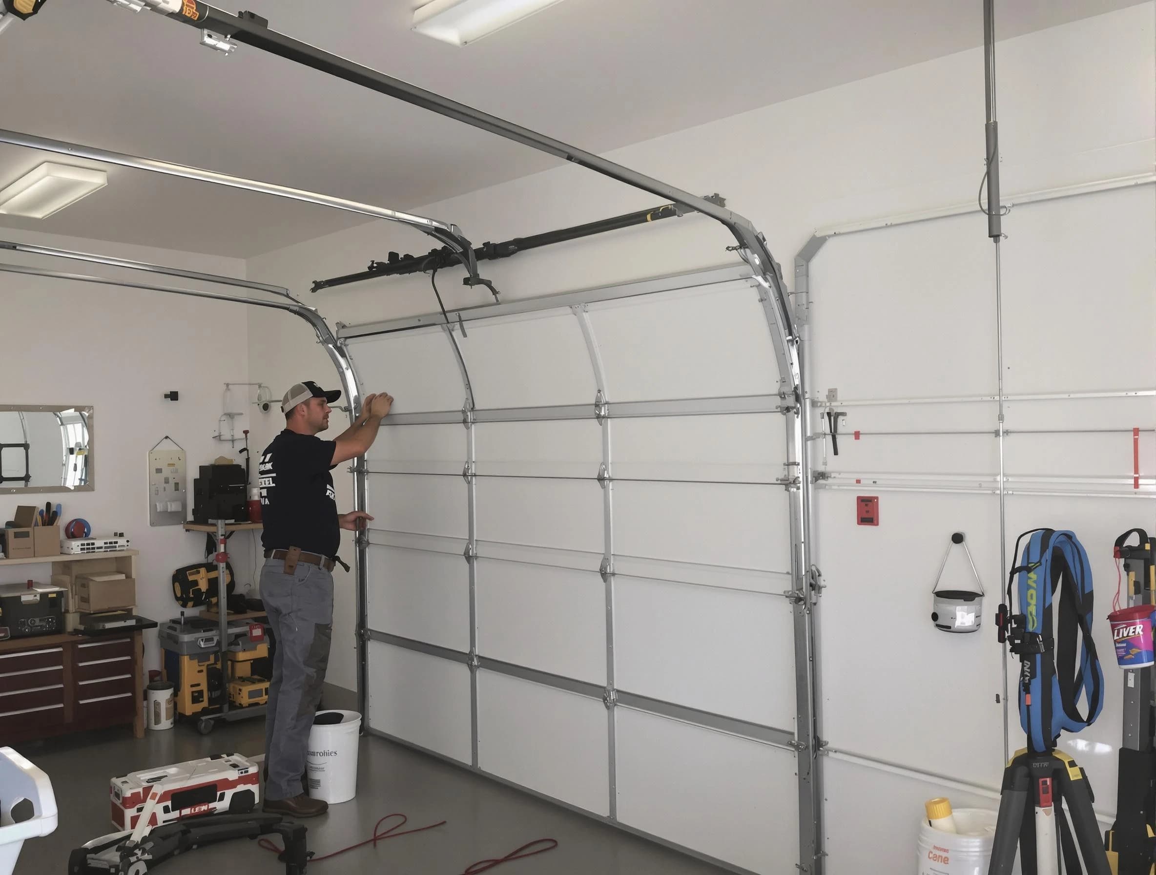 Malden Garage Door Repair team installing new garage door in Malden