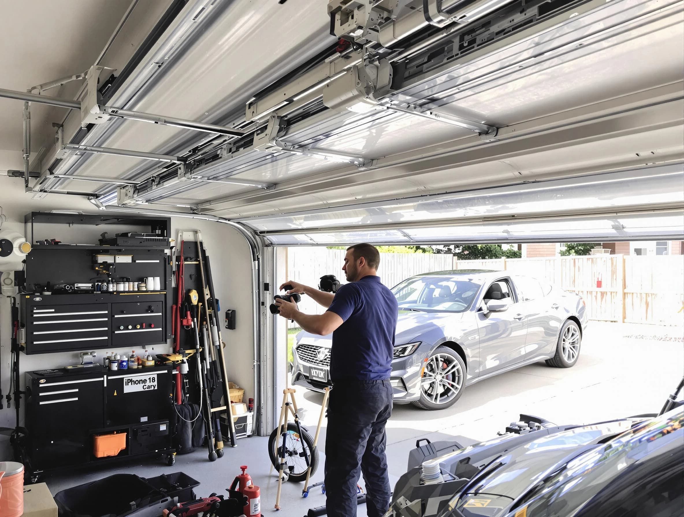 Malden Garage Door Repair technician fixing noisy garage door in Malden