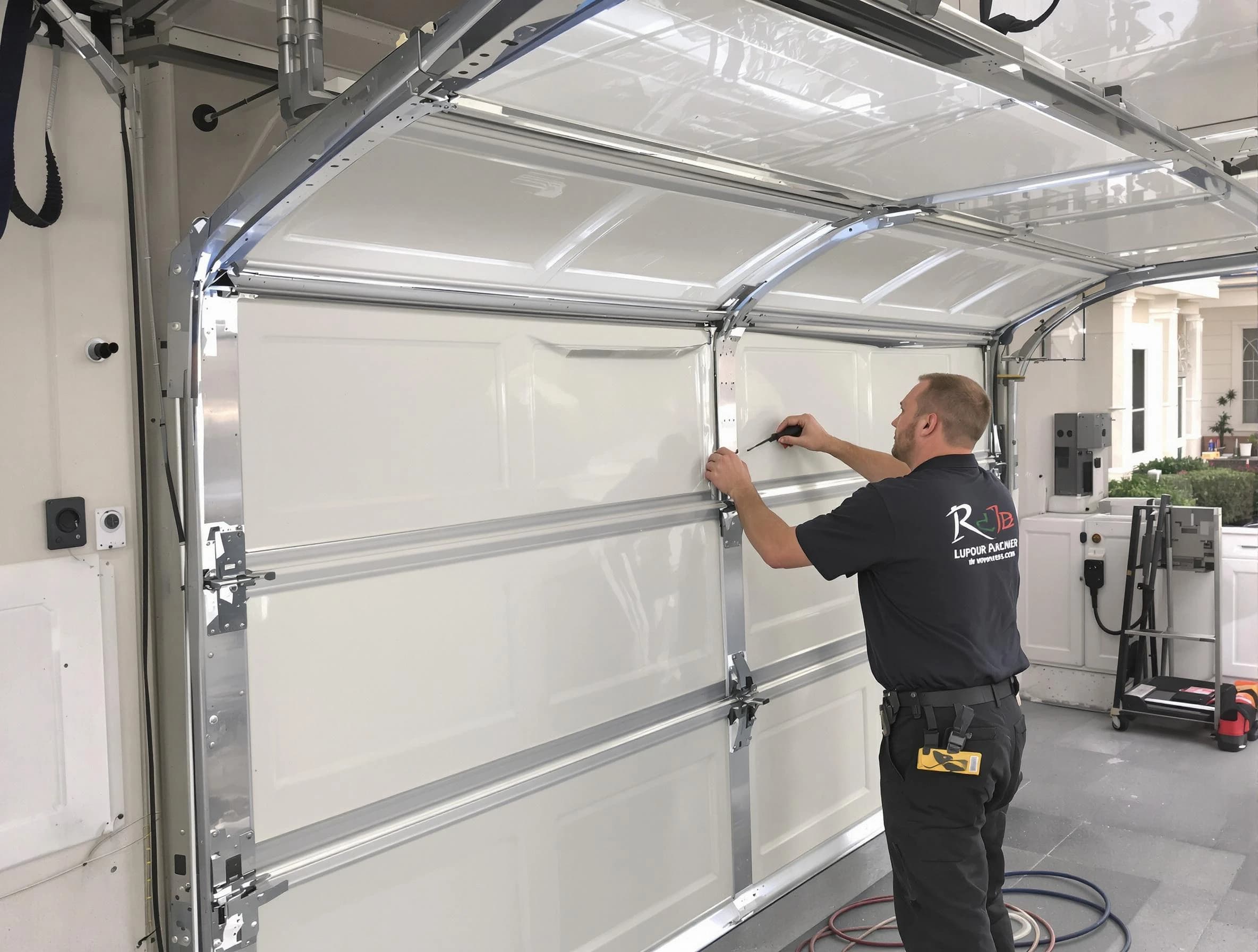 Malden Garage Door Repair professional performing panel repair in Malden