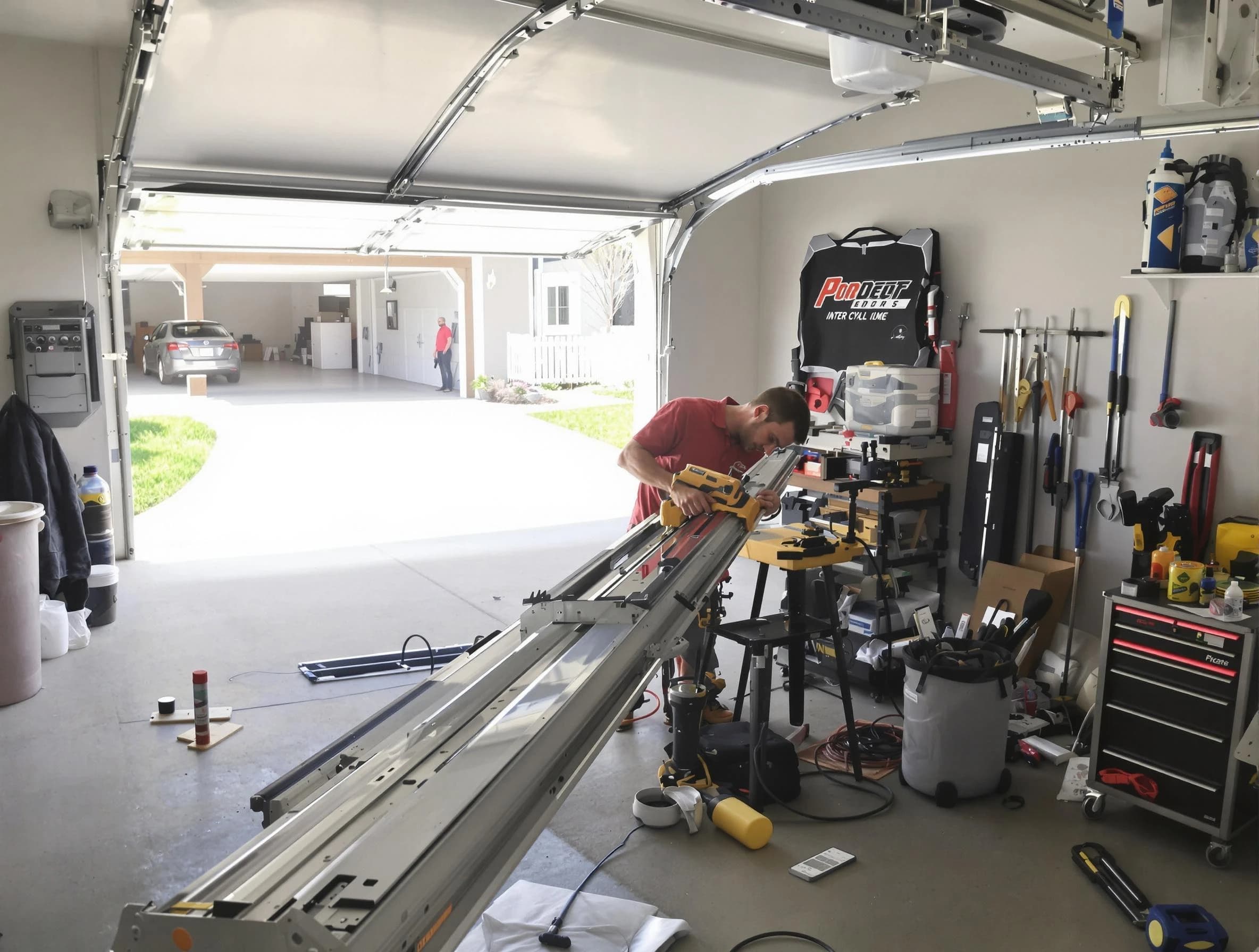Malden Garage Door Repair expert performing track repair in Malden