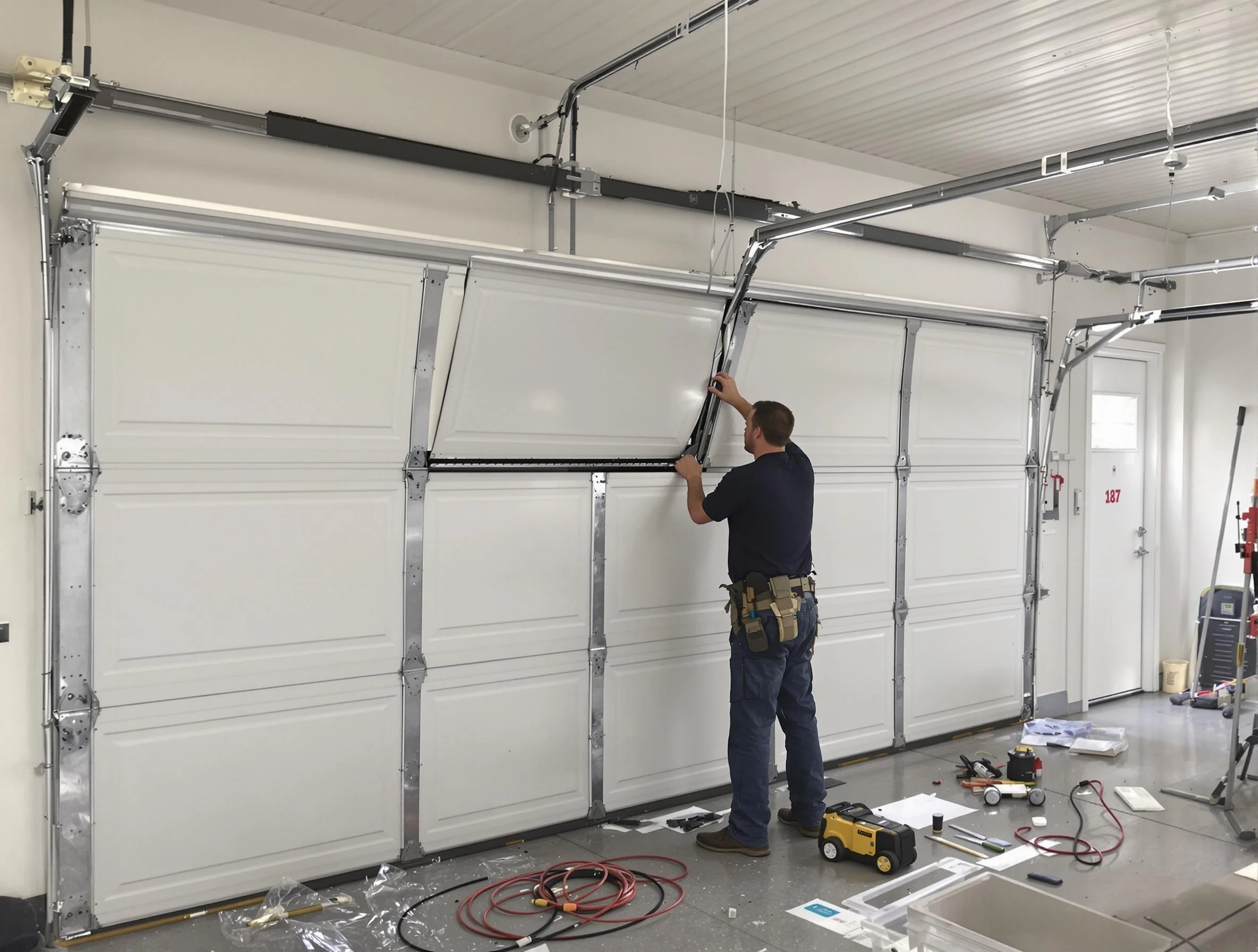 Garage Door Section Replacement in Malden