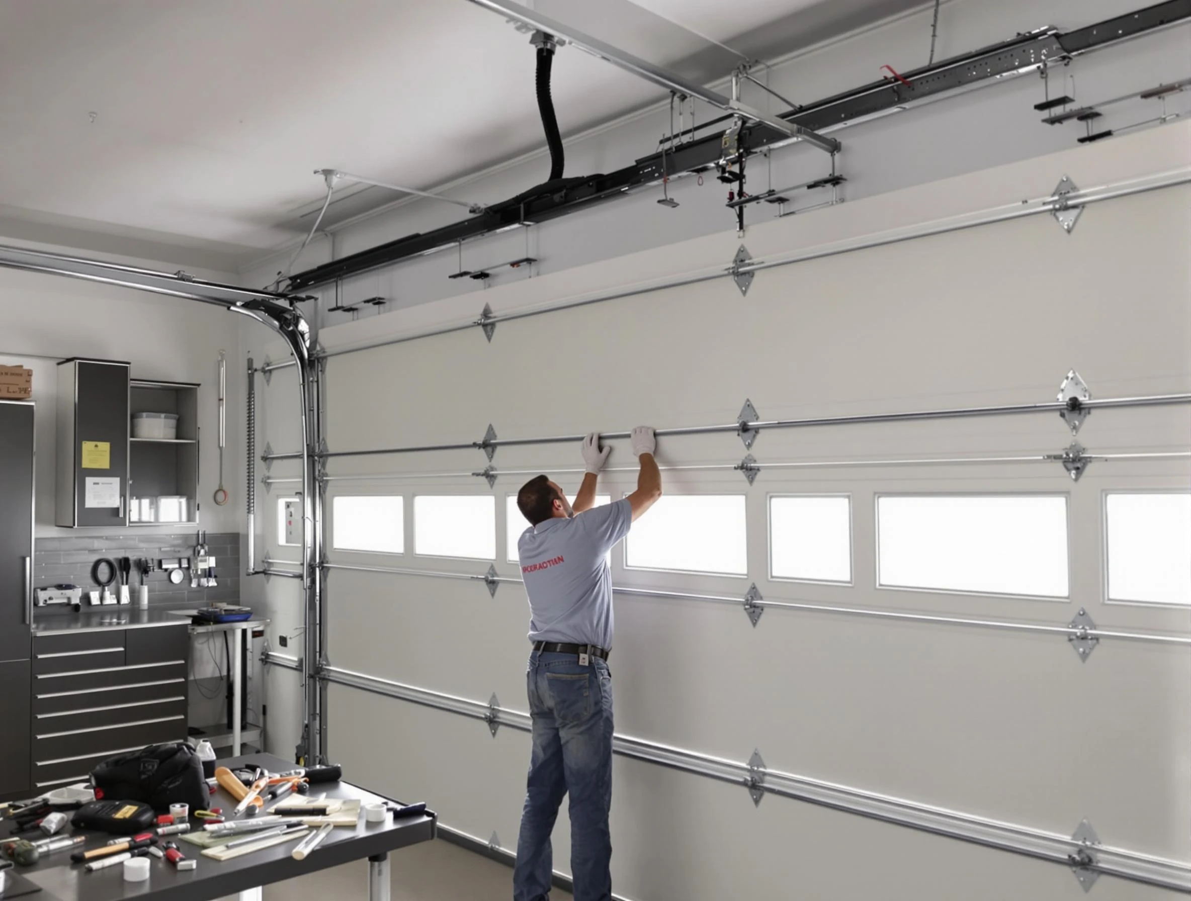 Garage Door Track Repair in Malden
