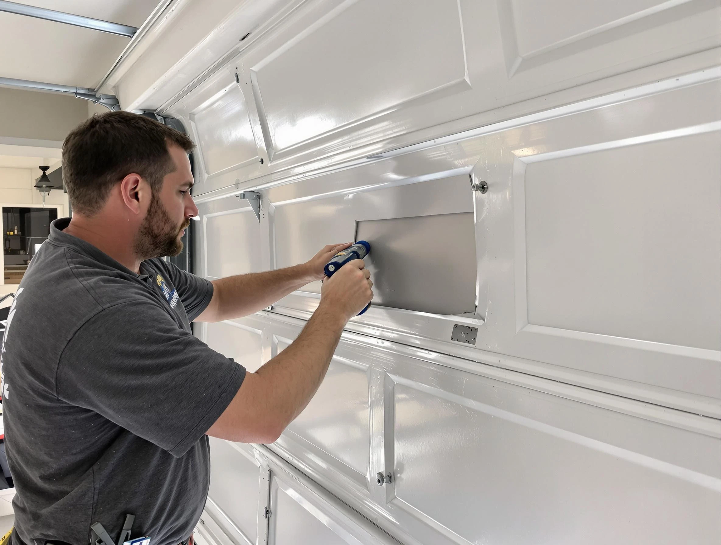 Garage door panel repair by Malden Garage Door Repair in Malden