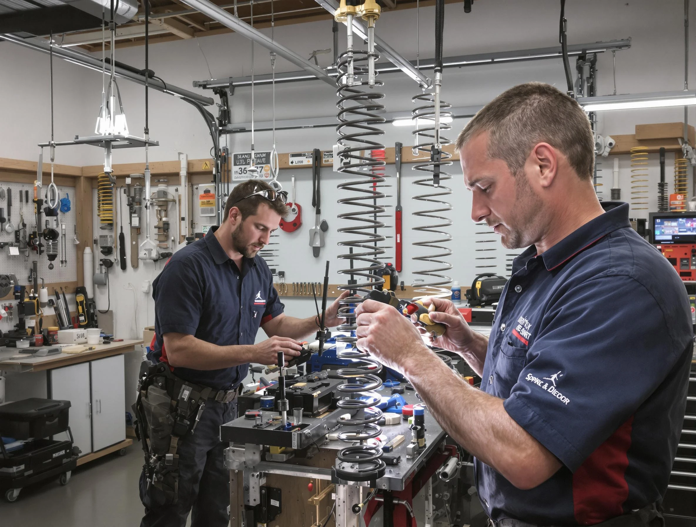 Garage door spring repair service by Malden Garage Door Repair in Malden